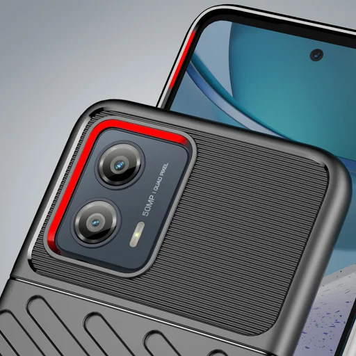 Motorola Moto G53 Thunder fokozott védelmet biztosító flexibilis TPU tok fekete - 6