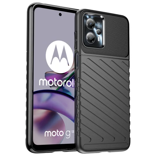 Motorola Moto G13 Thunder fokozott védelmet biztosító flexibilis TPU tok fekete - 1