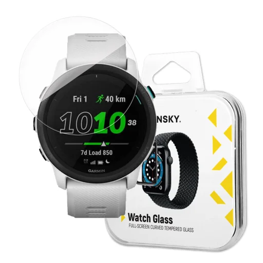 Garmin Forerunner 745 Wozinsky Hibrid kijelzővédő üvegfólia fekete - 1