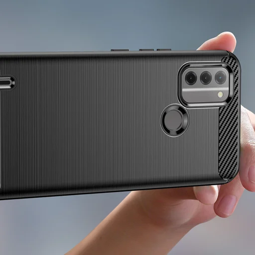 Nokia C31 Carbon szénszál mintájú TPU tok fekete - 8