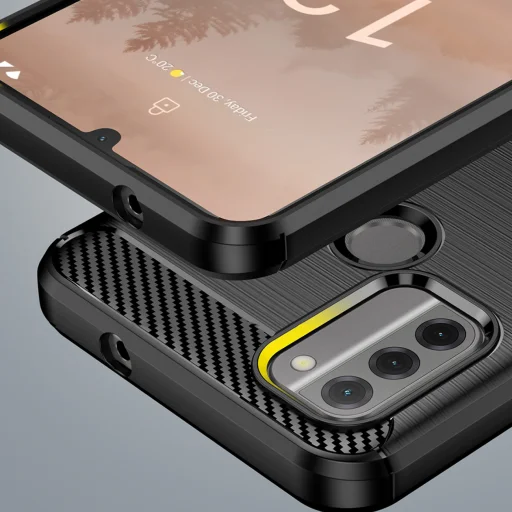 Nokia C31 Carbon szénszál mintájú TPU tok fekete - 2
