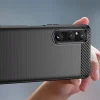 Sony Xperia 1 V Carbon szénszál mintájú TPU tok fekete thumbnail