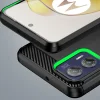 Motorola Moto G73 5G Carbon szénszál mintájú TPU tok fekete thumbnail
