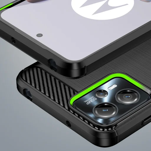 Motorola Moto G53/G13 Carbon szénszál mintájú TPU tok fekete - 2