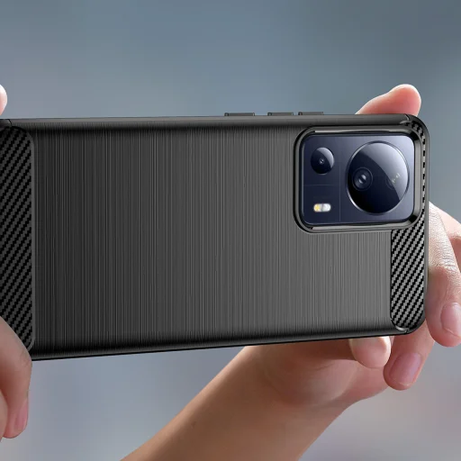 Xiaomi 13 Lite Carbon szénszál mintájú TPU tok fekete - 3