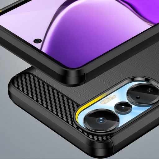 Infinix Hot 20S Carbon szénszál mintájú TPU tok fekete - 7