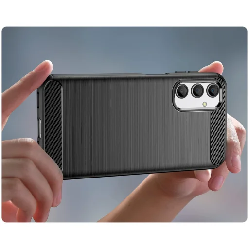 Samsung Galaxy A24 4G Carbon szénszál mintájú TPU tok fekete - 5