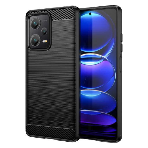 Xiaomi Redmi Note 12 Pro Plus Carbon szénszál mintájú TPU tok fekete - 1