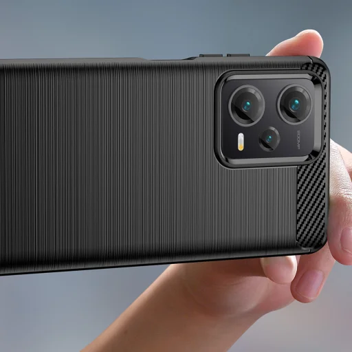 Xiaomi Redmi Note 12 Pro Plus Carbon szénszál mintájú TPU tok fekete - 2