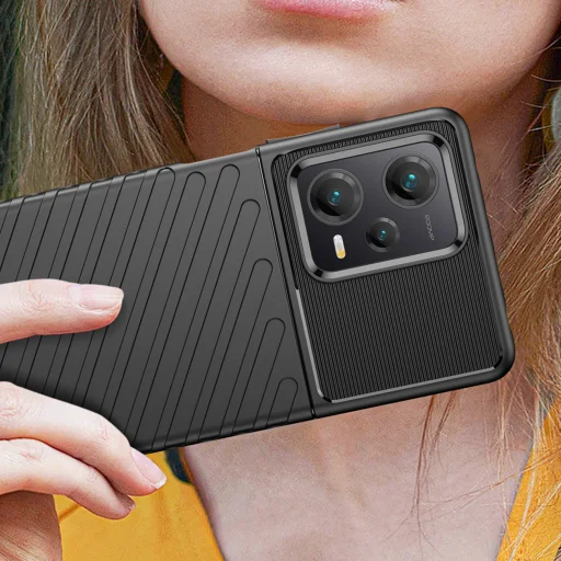 Xiaomi Redmi Note 12 Pro Plus Thunder fokozott védelmet biztosító flexibilis TPU tok fekete - 5