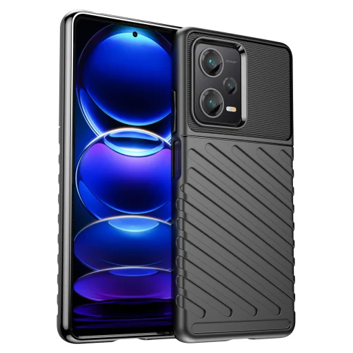 Xiaomi Redmi Note 12 Pro Plus Thunder fokozott védelmet biztosító flexibilis TPU tok fekete - 1