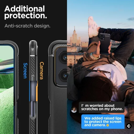 Xiaomi Redmi Note 12 5G/Poco X5 5G Spigen Rugged Armor tok matt fekete - 9