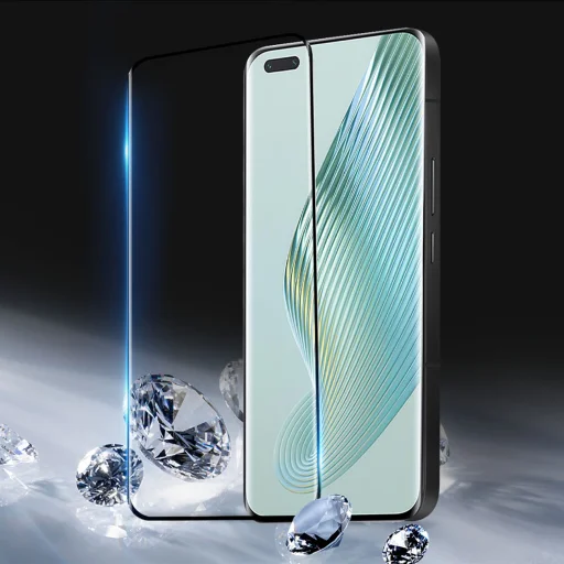 Honor Magic5 Pro Dux Ducis Curved kijelzővédő üvegfólia fekete - 6