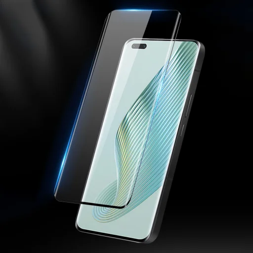 Honor Magic5 Pro Dux Ducis Curved kijelzővédő üvegfólia fekete - 3