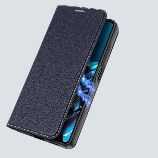 Xiaomi Redmi Note 12 Pro/Poco X5 Pro 5G Dux Ducis Skin X2 mágneses fliptok kék - 1