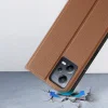 Xiaomi Redmi Note 12 5G/Poco X5 5G Dux Ducis Skin X2 mágneses fliptok barna thumbnail