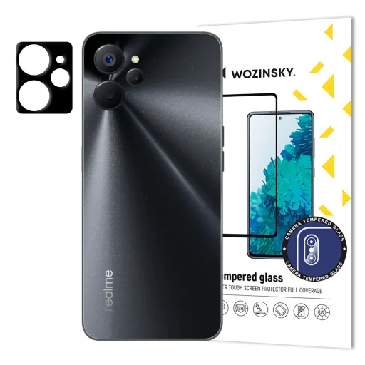 Realme 10 5G / Realme 9i 5G Wozinsky Full Camera Glass 9H kameralencse védő üvegfólia fekete - 1