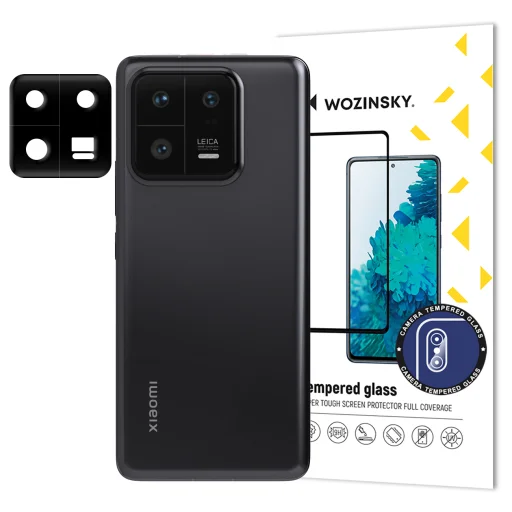 Xiaomi 13 Pro Wozinsky Full Camera Glass 9H kameralencse védő üvegfólia fekete - 1