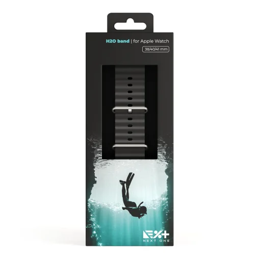 Apple Watch 4/5/6/7/8/9/SE (38/40/41mm) Next One H2O óraszíj fekete - 5