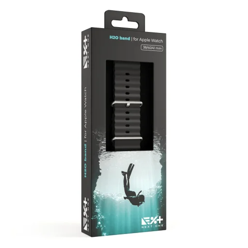 Apple Watch 4/5/6/7/8/9/SE (38/40/41mm) Next One H2O óraszíj fekete - 6