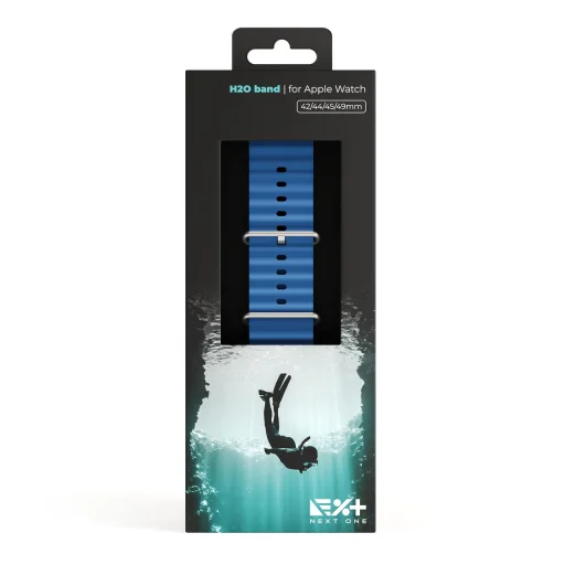 Apple Watch 4/5/6/7/8/9/SE/Ultra (42/44/45/49mm) Next One H2O óraszíj éjkék - 8