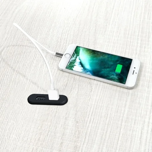 Bútorba építhető USB elosztó, hosszabbító fehér (2xUSB-A) - 4