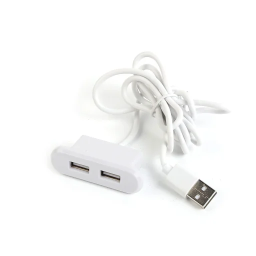 Bútorba építhető USB elosztó, hosszabbító fehér (2xUSB-A) - 1