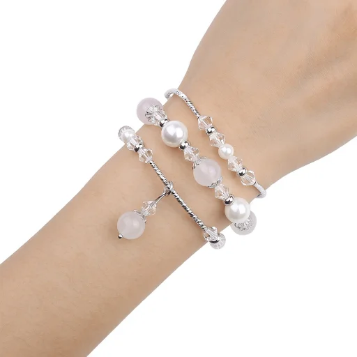 Apple Watch 38/40/41mm Karkötős óraszíj design 4 ezüst-lila - 3