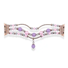 Apple Watch 38/40/41mm Karkötős óraszíj design 4 arany-lila