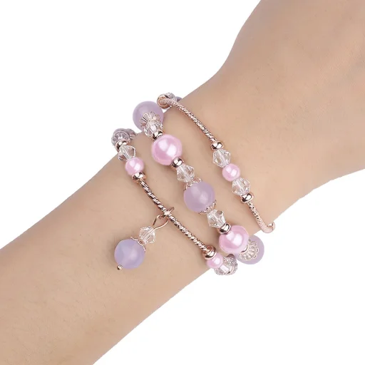 Apple Watch 38/40/41mm Karkötős óraszíj design 4 arany-lila - 3