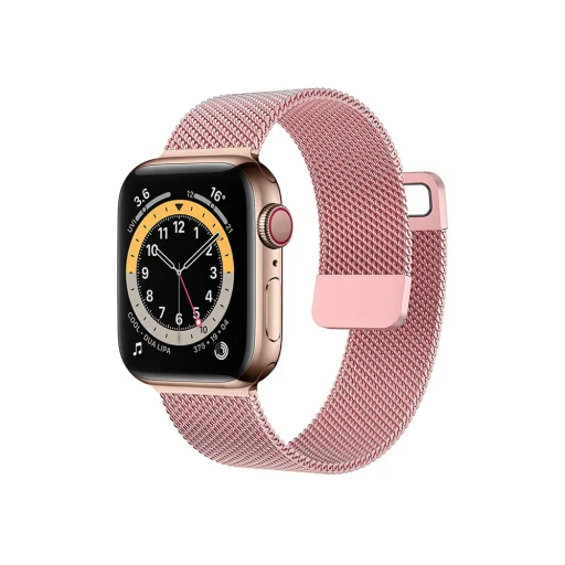 Apple Watch 42/44/45mm Karkötős óraszíj Milan világos rózsaszín - 1