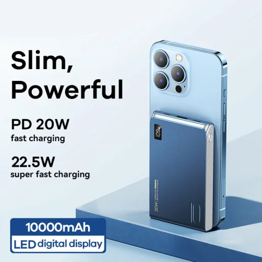 Remax KinYin RPP-178 Powerbank 10000mAh USB+Type C - PD 20W QC 22,5W kék - 2