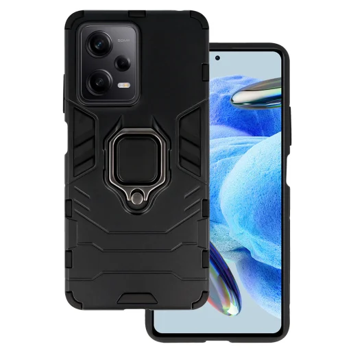 Xiaomi Redmi Note 12 Pro/Poco X5 Pro Ring Armor tok kihajtható támasszal fekete - 1