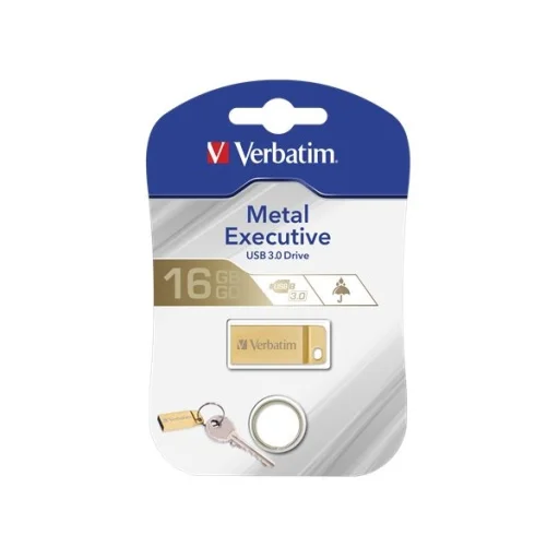 VERBATIM Pendrive, 16GB, USB 3.0, ''Exclusive Metal'' arany - 4