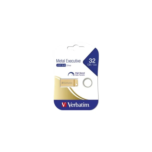 VERBATIM Pendrive, 32GB, USB 3.0, ''Exclusive Metal'' arany - 5