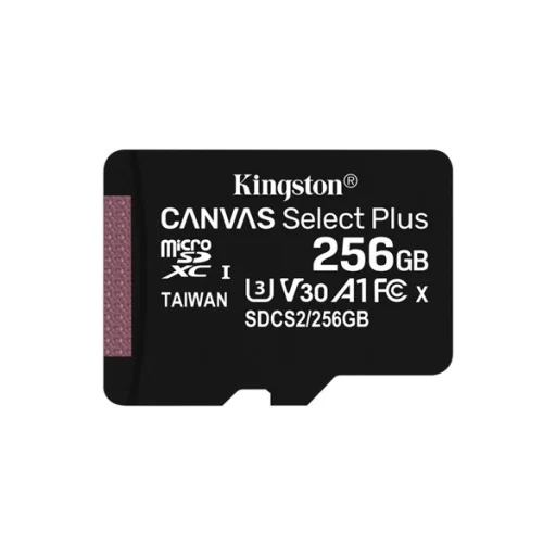 KINGSTON Memóriakártya MicroSDXC 256GB Canvas Select Plus 100R A1 C10 Adapter nélkül - 3