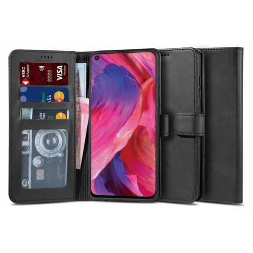 Oppo Reno 5 Lite/A94 4G/LTE Tech-Protect Wallet fliptok fekete - 1