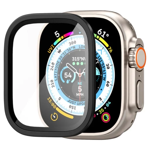 Apple Watch Ultra 49mm Spigen Glas.TR Slim üvegfólia fekete - 6