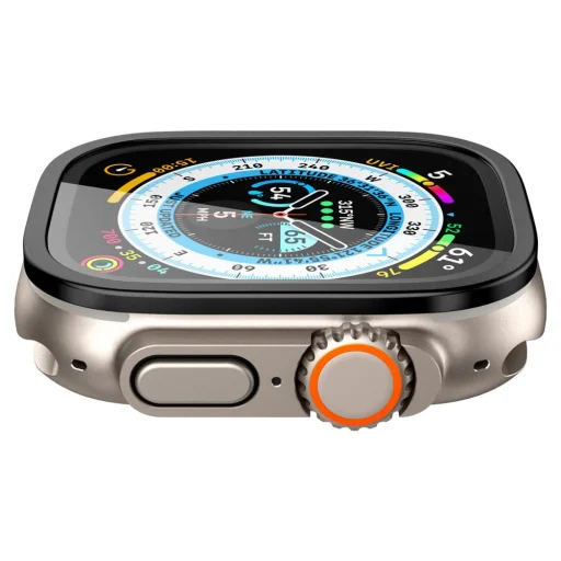 Apple Watch Ultra 49mm Spigen Glas.TR Slim üvegfólia fekete - 3