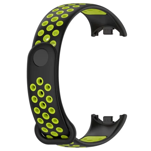 Xiaomi Smart Band 8/8 NFC Tech-Protect Softband óraszíj fekete/lime - 3