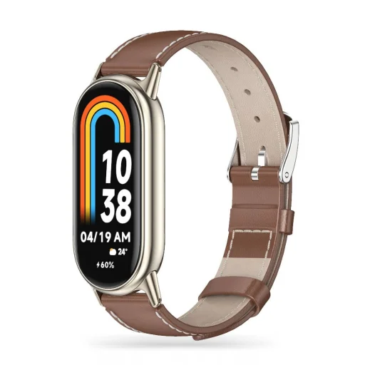 Xiaomi Smart Band 8/8 NFC Tech-Protect LeatherFit szíj barna - 1