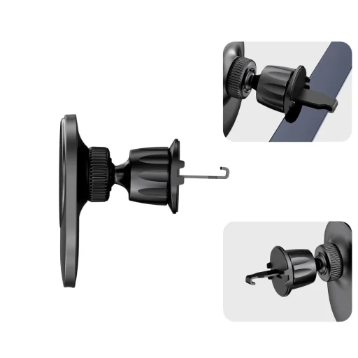 Tech-Protect MM15W-V1 Mágneses MagSafe kompatibilis autós telefontartó vezeték nélküli töltéssel 15W fekete - 5