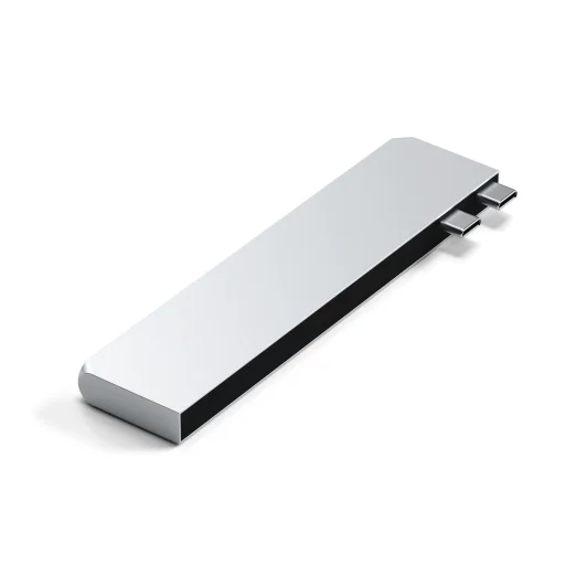 Satechi PRO HUB SLIM (1xUSB4, 1xHDMI, 2xUSB-A, SD/MicroSD, UHS-I akár 104MB/s, SD/SDHC/SDXC 2TB-ig, 1xUSB-C) - ezüst - 2