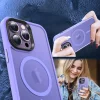 iPhone 14 Pro Max MagSafe-kompatibilis áttetsző matt tok világoslila Alphajack - 8