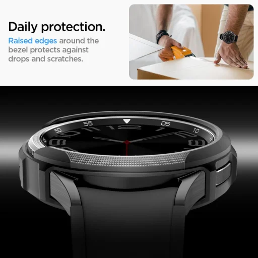 Samsung Galaxy Watch 6 Classic 43 mm Spigen Liquid Air tok matt fekete - 12
