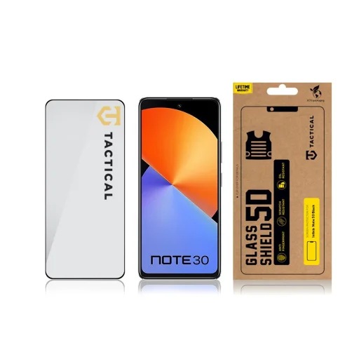 Infinix Note 30 Tactical Shield 5D kijelzővédő üvegfólia fekete - 3