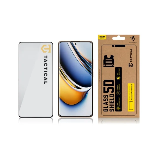 Realme 11 Pro Plus 5G Tactical Shield 5D kijelzővédő üvegfólia fekete - 3