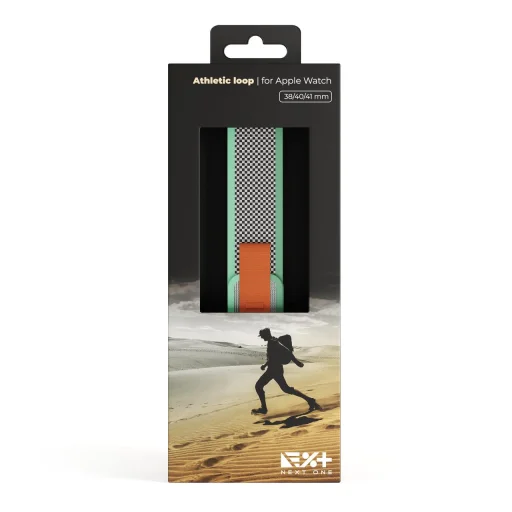 Apple Watch 4/5/6/7/8/9/SE (38/40/41mm) Next One Athletic Loop óraszíj menta - 3