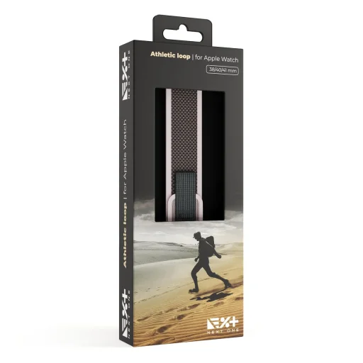 Apple Watch 4/5/6/7/8/9/SE (38/40/41mm) Next One Athletic Loop óraszíj pink sand - 4