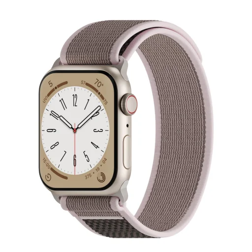 Apple Watch 4/5/6/7/8/9/SE (38/40/41mm) Next One Athletic Loop óraszíj pink sand - 5